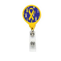 Yellow Ribbon Jumbo Retractable Badge Reel (Pre-Decorated)